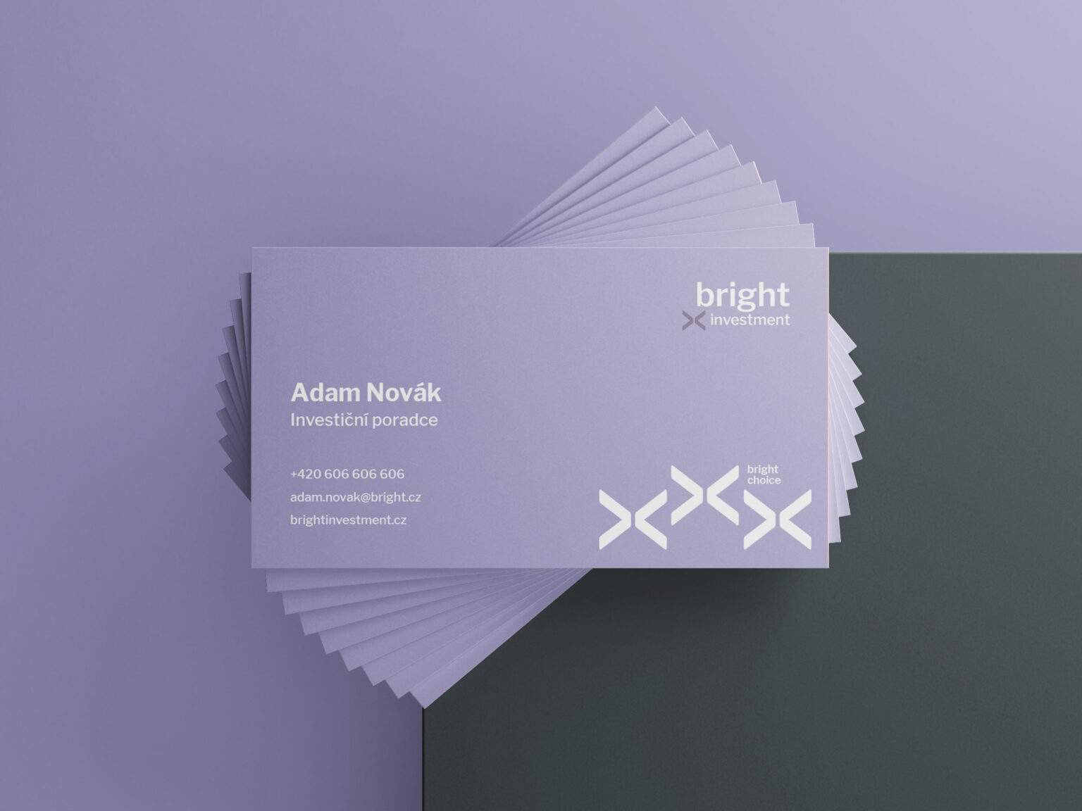 Vizuální identita Bright Investment - Grafický design Andrea Houšková